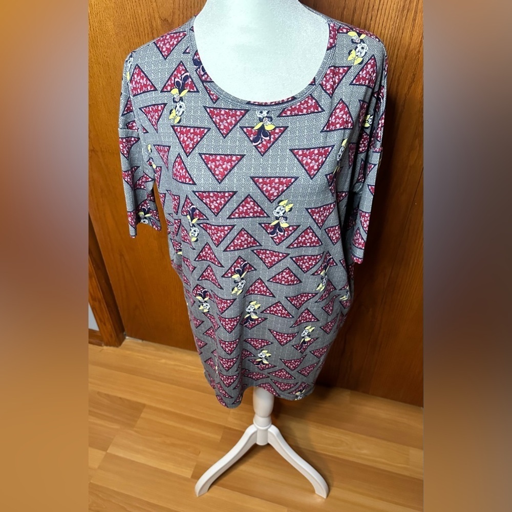 NWT Lularoe Disney Minnie Mouse Irma shirt XXS high-low tunic t shirt oversized